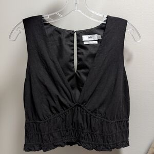 TWIK Organic Linen Crop Top